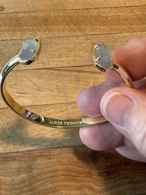 Kendra Scott Elton Gold Cuff Bracelet in Ivory Mother-of-Pearl